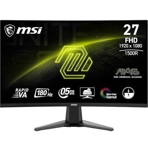 MSI MAG 27C6F Monitor Gaming Curvo 27 Pollici