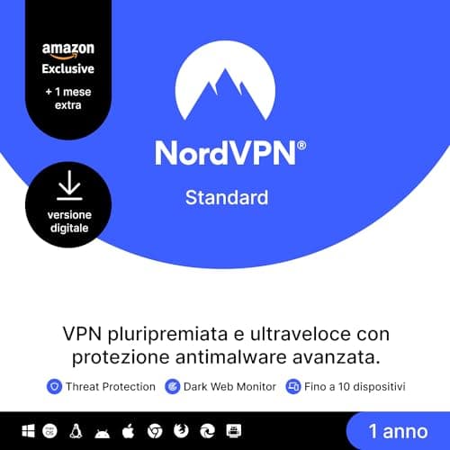 NordVPN Standard 10 Dispositivi 1 Anno